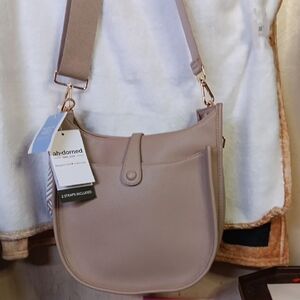 Ah-Dorned Taupe Crossbody Bag